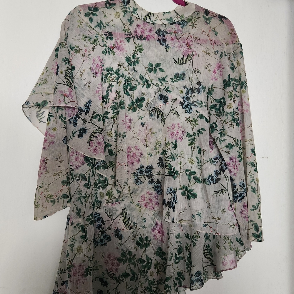 Asymmetrical tiered Blouse Anthropologie
